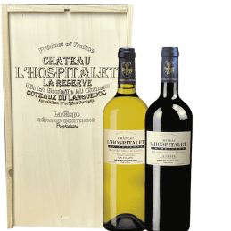 Chateau L Hospitalet la Clape wijnkist 2 vakken